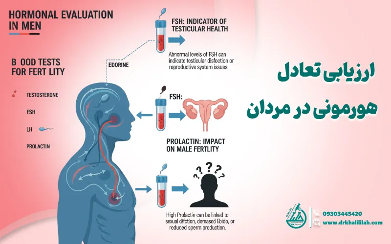 نمونه ‌ای از آزمایش هورمونی در مردان