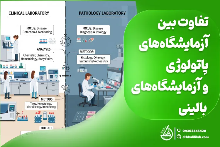 تفاوت آزمایشگاه پاتولوژی و آزمایشگاه بالینی